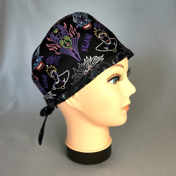 Reversible Disney Evil Queens and Space Surgical Scrub Cap Hat! Preshrunk Cotton - Picture 3 of 4
